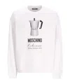 Moschino Long Sleeve Sweatshirt In White
