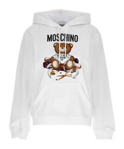 Moschino Long Sleeve Sweatshirt In White