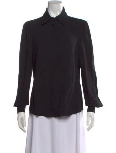 Pre-owned Moschino Long Sleeve Top In Black