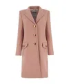 Moschino Structured Wool Blend Coat With Flap Pockets In Nude