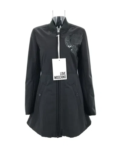 Moschino Long-sleeved Casual Jacket In Black