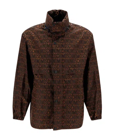 Moschino Long-sleeved Casual Jacket In Black