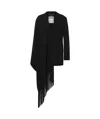 Moschino Fringed Asymmetric Blazer In Black