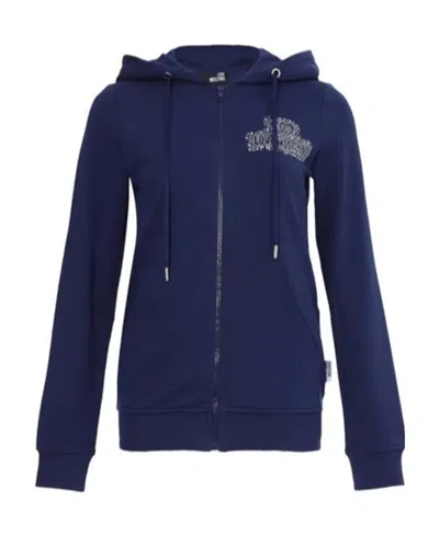 Moschino Long-sleeved Casual Jacket In Blue