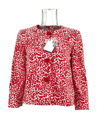 Moschino Long-sleeved Casual Jacket In Red