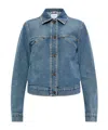 Moschino Buttoned Denim Jacket In Blue