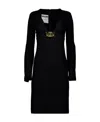Moschino Long Sleeved Dress In Black