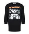 Moschino Long-sleeved Dress In Black