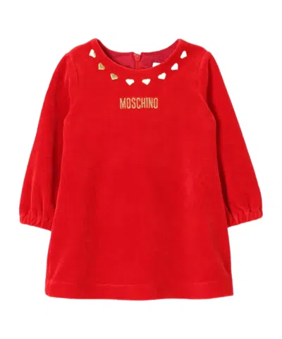 Moschino Long-sleeved Dress In Red
