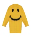 Moschino Intarsia-knit Virgin Wool-mohair Blend Dress In Yellow