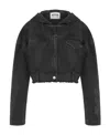 Moschino Long-sleeved Hooded Casual Jacket In Black