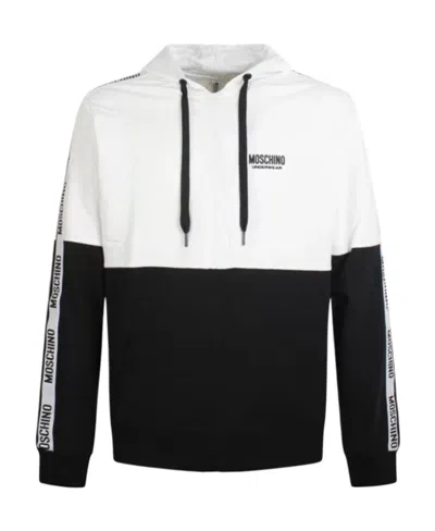 Moschino Long-sleeved Hooded Sweater In Black