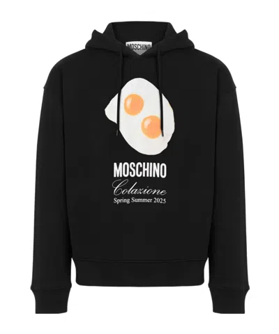 MOSCHINO LONG-SLEEVED HOODED SWEATSHIRT