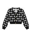 Moschino Heart Embroidery Cardigan In Black