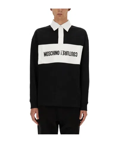 MOSCHINO LONG-SLEEVED POLO SHIRT