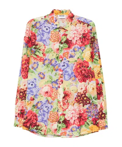 Moschino Long-sleeved Shirt In Red