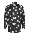 Moschino Twill Shirt Allover Daisy In Black