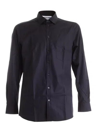 Moschino Pins On The Collar Shirt In Black