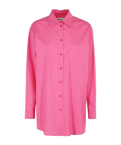 Moschino Long-sleeved Shirt In Pink