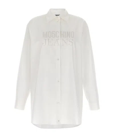 Moschino Long-sleeved Shirt In White