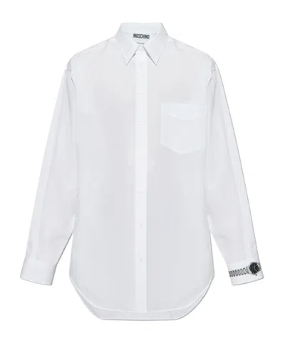 Moschino Long-sleeved Shirt In White