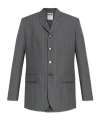 Moschino Pinstriped Wool Single-breasted Blazer In Black