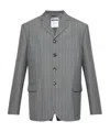Moschino Long-sleeved Suit Coat In Gray
