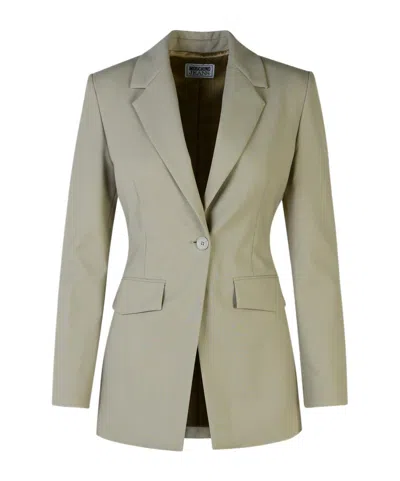 Moschino Long-sleeved Suit Coat In Nude