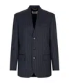 Moschino Long-sleeved Suit Jacket In Black