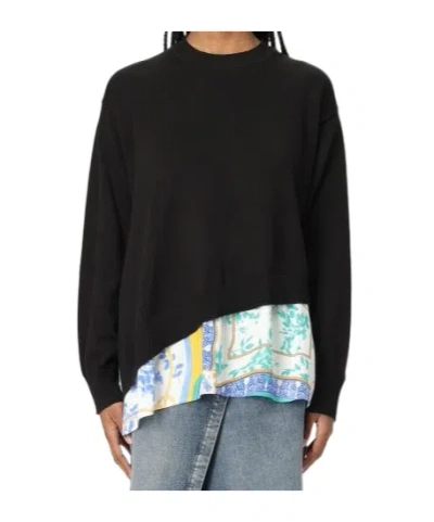 Moschino Long-sleeved Sweater In Black