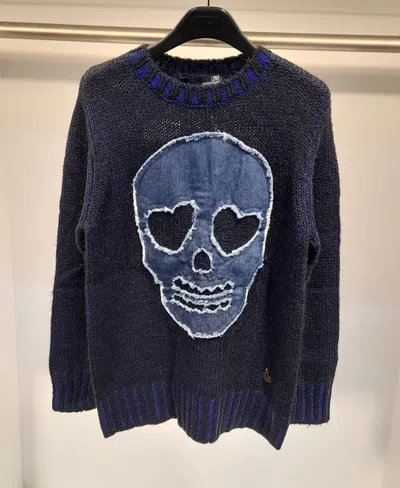 Moschino Long-sleeved Sweater In Black