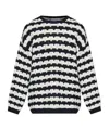 Moschino Long-sleeved Sweater In Black