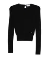 Moschino Long Sleeve Knitwear Keyhole Back In Black