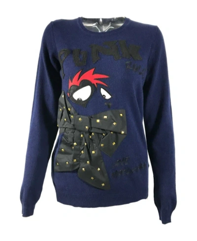 Moschino Long-sleeved Sweater In Black