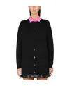Moschino Couture Cardigan With Logo In Black
