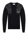 Moschino Long-sleeved Sweater In Black