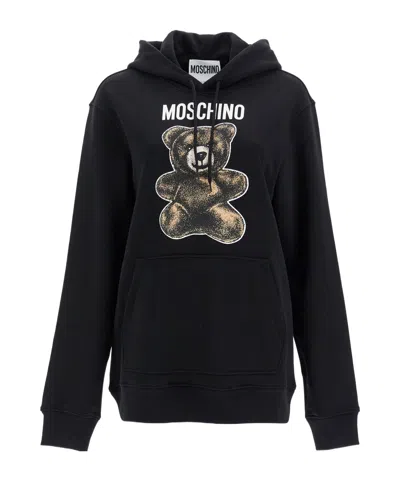 Moschino Long-sleeved Sweater In Black