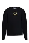 Moschino Long-sleeved Sweater In Black