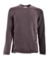 Moschino Ribbed Texture Sweaters With Side Button Detailing In Brown