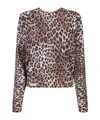 Moschino Leopard Pattern Crewneck Jumper In Multicolor