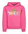 Moschino Kids' Long-sleeved Sweater In Pink