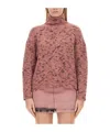 Moschino Textured Knit Turtleneck Shirt In Pink