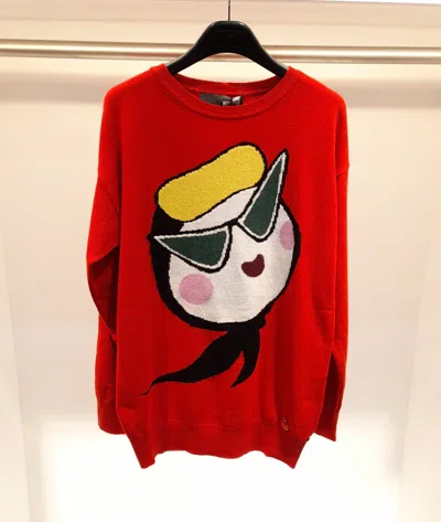 Moschino Long-sleeved Sweater In Red