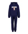 Moschino Long-sleeved Sweatshirt And Sweatpants Two-pack In Blue