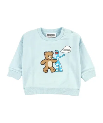 Moschino Babies' Long-sleeved Sweatshirt In Blue