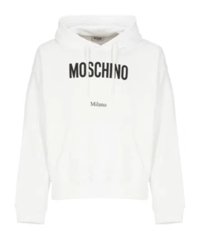 Moschino Long-sleeved Sweatshirt In White
