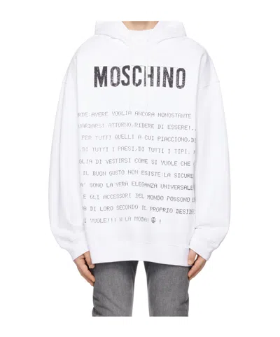 Moschino Long-sleeved Sweatshirt In White