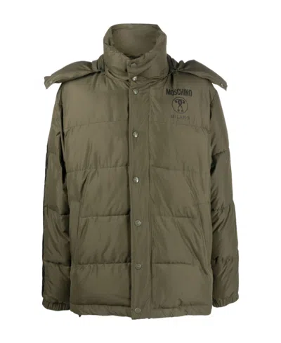 Moschino Long-sleeved Zipper Jacket In Green
