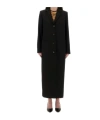 Moschino Long Tailored Buttoned Coat In Black