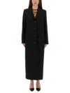 Moschino Long Tailored Coat In Black